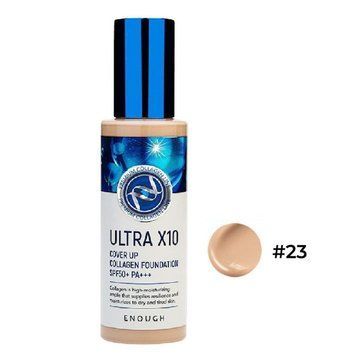 Зволожуючий тональний крем для обличчя Enough Ultra X10 Cover Up Collagen Foundation SPF 50+ PA+++ № to-8318 фото