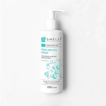 Крем для рук та нігтів з кератином, сріблом і екстрактом арніки Shelly 250 мл sh-01655 фото