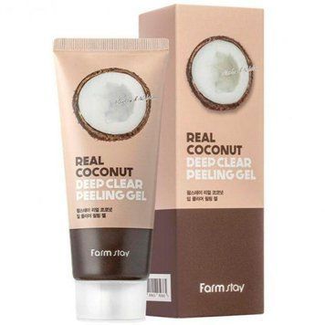 Зволожуюча пілінг-скатка з екстрактом кокосу FarmStay Real Coconut Deep Clear Peeling Gel, 100ml pi-3783 фото