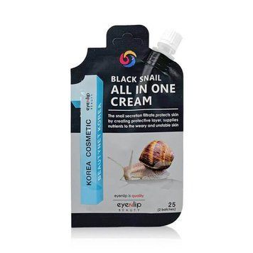 Крем многофункциональный с муцином черной улитки для лица Eyenlip BLACK SNAIL ALL IN ONE CREAM 25ml kr-4317 фото