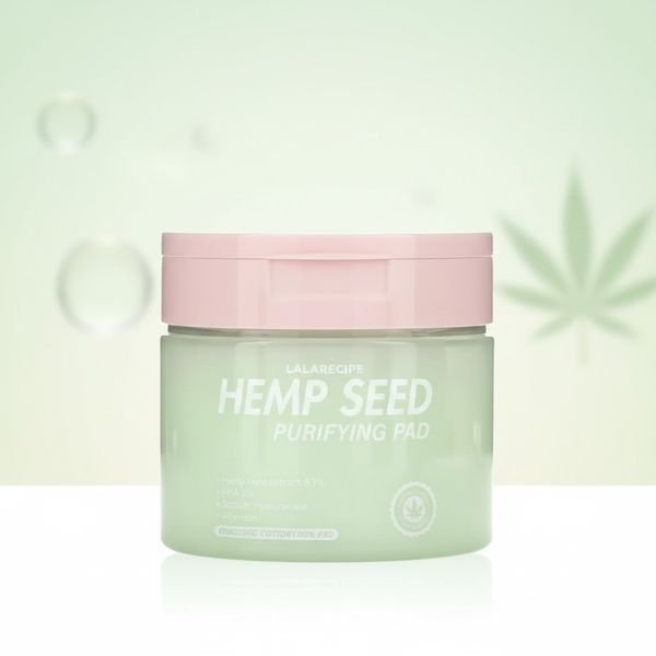 Очищуючі тонер-педи для обличчя з коноплею Lalarecipe Hemp Seed Purifying Pad 220ml/70pcs zs-71893 фото