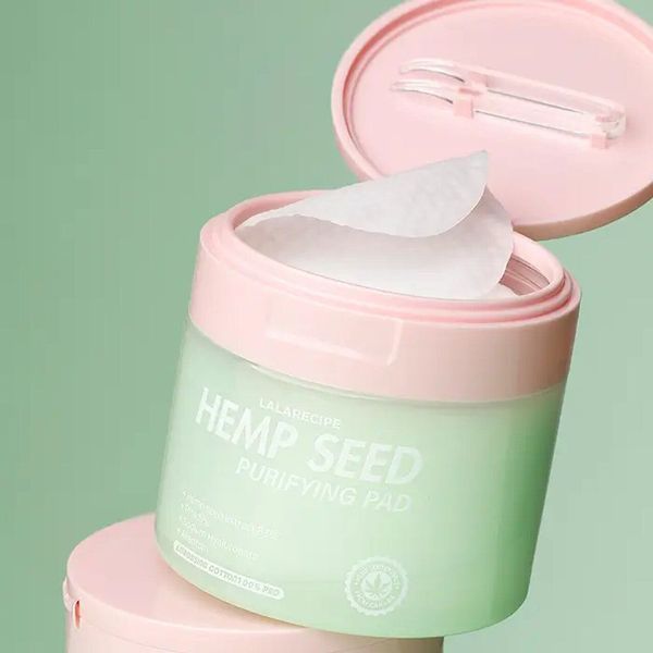Очищуючі тонер-педи для обличчя з коноплею Lalarecipe Hemp Seed Purifying Pad 220ml/70pcs zs-71893 фото