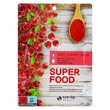 Тканевая маска для лица с вишней Eyenlip Super Food Mask # Tart Cherry 1ea pa-7125 фото