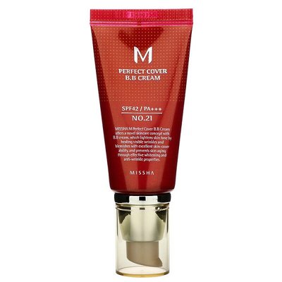 ВВ Крем Матуючий З Ідеальним Покриттям Missha M Perfect Cover BB Cream SPF42 PA+++ vv-214 фото