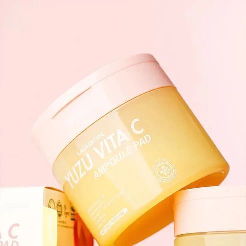 Освітлювальні педи для обличчя Lalarecipe Yuzu Vita C Ampoule Pad 150ml/80pcs os-71909 фото