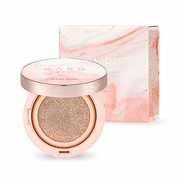 Набір із кушона та рефілу для сяяння HOLIKA Hard Cover Glow Cushion EX Set 01 Warm Ivory ho-82872 фото