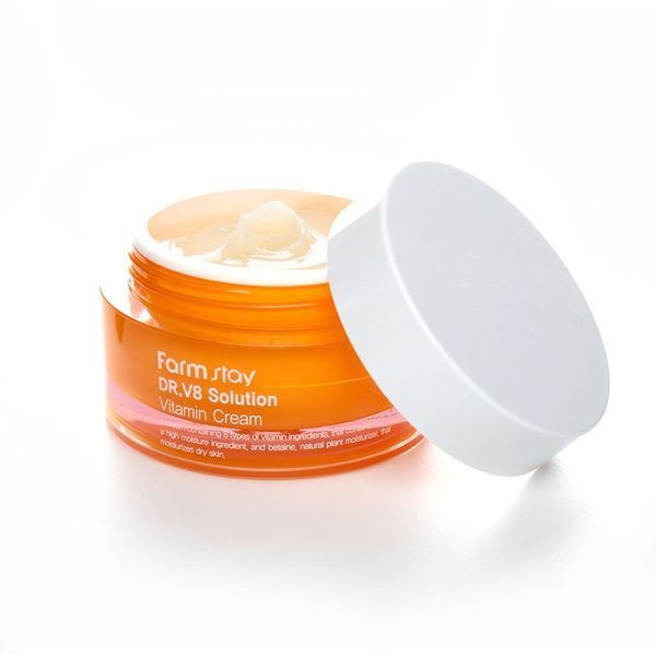 Оздоравливающий витаминный крем для лица FARMSTAY DR-V8 SOLUTION CREAM VITAMIN 50ml au-2818 фото