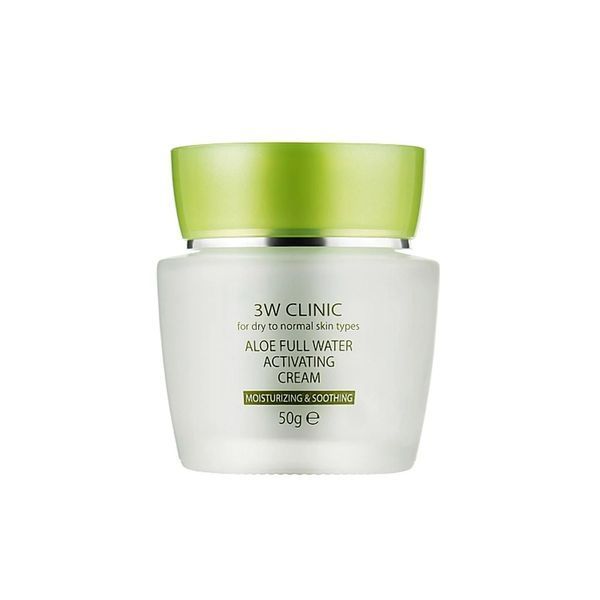 Зволожувальний крем для обличчя з екстрактом алое 3W Clinic Aloe Full Water Activating 50g kr-75489 фото