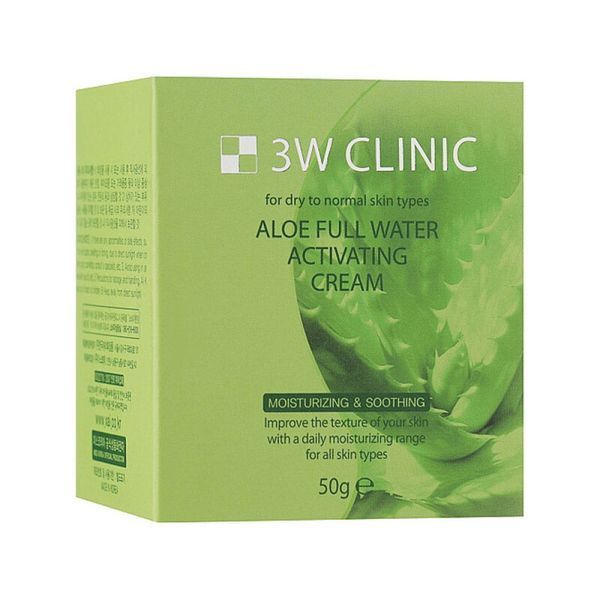 Зволожувальний крем для обличчя з екстрактом алое 3W Clinic Aloe Full Water Activating 50g kr-75489 фото
