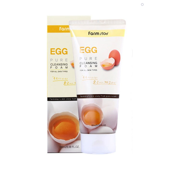 Пенка очищающая с яичным экстрактом для лица FarmStay Pure Cleansing Foam Egg 180ml pe-5041 фото