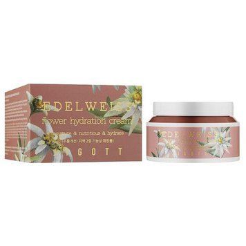 Увлажняющий крем с экстрактом эдельвейса JIGOTT EDELWEISS FLOWER HYDRATION CREAM 100ml au-8605 фото
