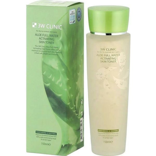 Тонер для лица 3W Clinic Aloe Full Water Activating Skin Toner 150ml to-75465 фото