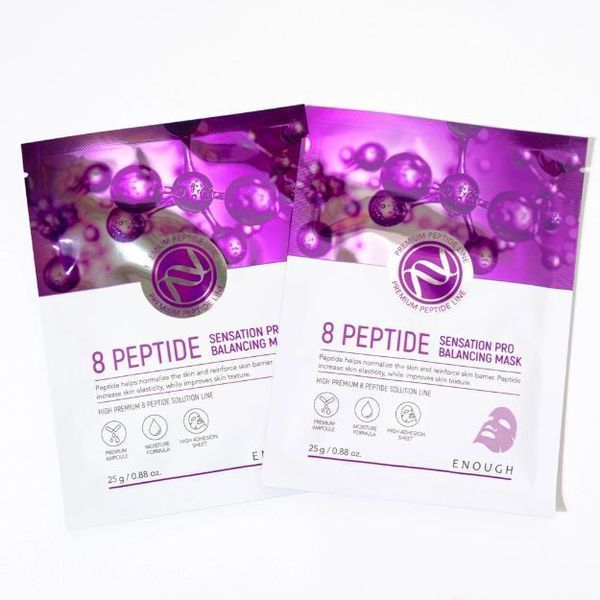 Тканинна маска для обличчя Enough 8 Peptide Sensation Pro Balancing Mask 25g tk-11444 фото