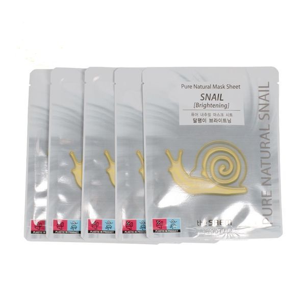 Маска тканинна равликова The Saem Pure Natural Mask Sheet Snail Brightening 1шт tk-11390 фото