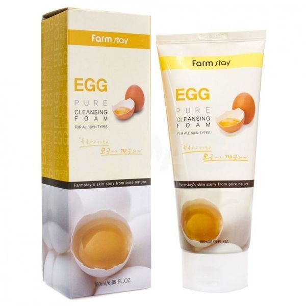 Пенка очищающая с яичным экстрактом для лица FarmStay Pure Cleansing Foam Egg 180ml pe-5041 фото
