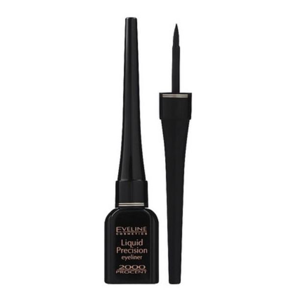 Водостійка підводка для очей Eveline Cosmetics Liquid Precision Eyeliner 2000 Procent Waterproof 4ml po-7736 фото