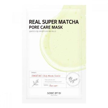 Маска тканевая с чаем матча для лица Some By Mi Real Super Matcha Pore Care Mask 20ml au-6201 фото