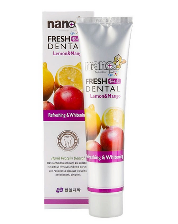 Зубна паста лимон манго Hanil FRESH DENTAL lemon &mango 160 гр zu-93023 фото