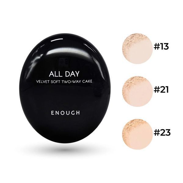 Пудра ENOUGH All Day Velvet Soft Two-Way Cake SPF 28 PA++ #21 ku-14537 фото