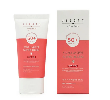 Сонцезахисний крем з колагеном Jigott Signature Collagen Sunscreen SPF 50+ PA++++ 70ml so-83024 фото