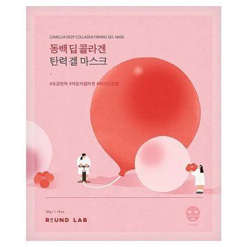 Гелева маска з колагеном ROUND LAB CAMELLIA DEEP COLLAGEN FIRMING GEL MASK 34g tk-41383 фото