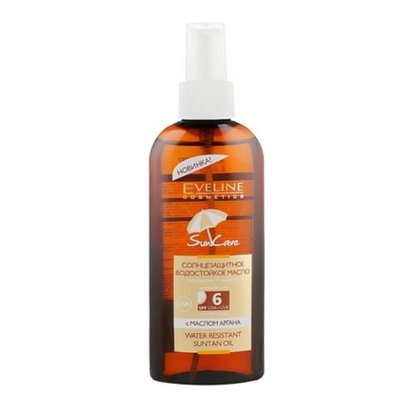 Солнцезащитное водостойкое масло с маслом аргана SPF6 Eveline Cosmetics Water Resistant Body Sun 150ml te-7739 фото