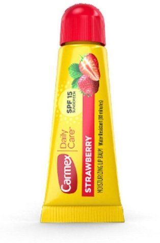 Бальзам лечебный со вкусом клубники для губ Carmex Daily Care Lip Balm SPF 15 Strawberry Tube 10g uh-4687 фото