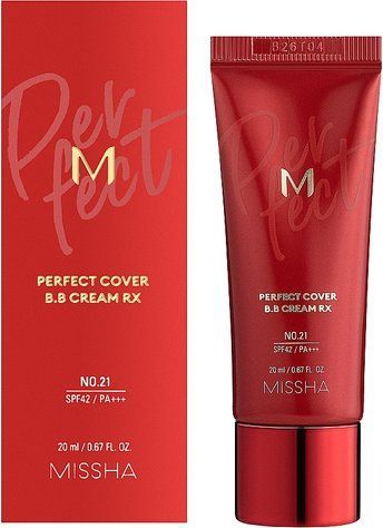BB крем тональний Missha Perfect Cover BB Cream RX SPF42/PA+++ 20ml NO.27 vv-907 фото