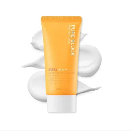 Крем Солнцезащитный Увлажняющий A'PIEU Pure Block Daily Sun Cream EX Light 50мл li-61238 фото
