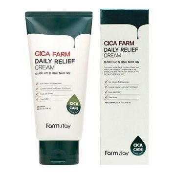 Успокаивающий крем с экстрактом центели азиатской Farmstay Cica farm Daily Relief Cream 300ml au-8467 фото