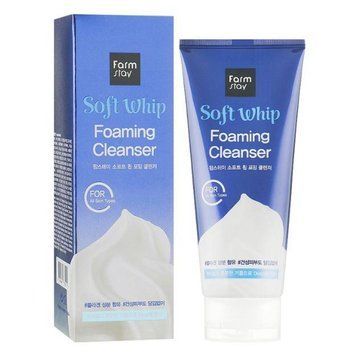 Воздушная пенка с гиалуроновой кислотой и коллагеном FarmStay Soft Whip Foaming Cleanser 180ml pe-8984 фото