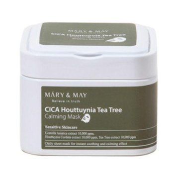 Тканевые маски с экстрактом чайного дерева Mary&May CICA Houttuynia Tea Tree Calming Mask 30шт au-8861 фото