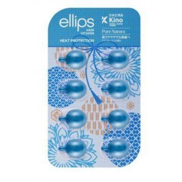 Вітаміни для волосся Ellips &laquo;Сила лотоса&raquo; Ellips Hair Vitamin Heat Protection 8х1ml 0060 фото