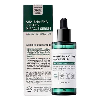 Сыворотка Лечащая Для Проблемной Кожи С Комплексом Кислот Some By Mi AHA-BHA-PHA 30 Days Miracle Serum 50ml sy-1008 фото