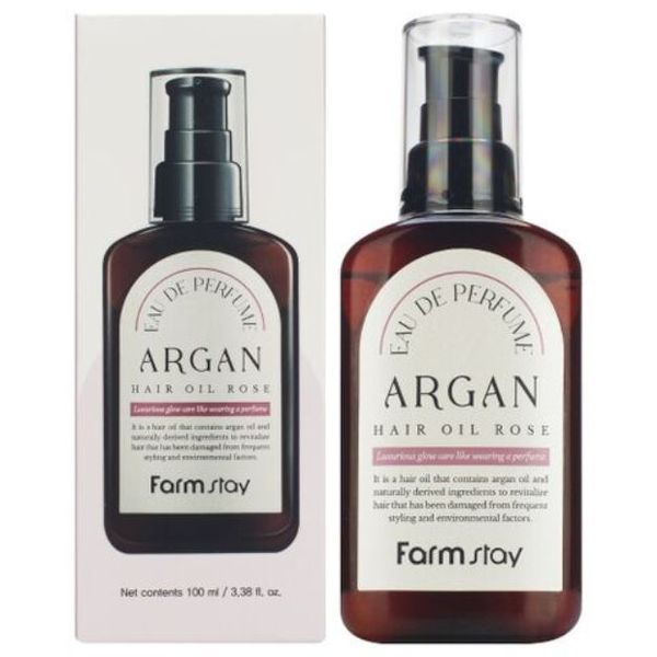 Арганова олія для волосся FarmStay Eau De Perfume Argan Hair Oil Rose 100ml ma-11419 фото