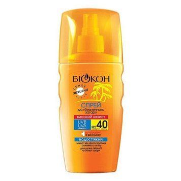 Спрей для безпечної засмаги &laquo;Високий захист&raquo; SPF 40 Біокон 160ml te-7544 фото