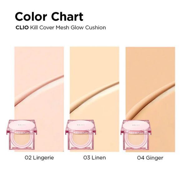Мини кушон с сияющим покрытием Clio Kill Cover Mesh Glow Cushion Mini 2 Lingerie SPF50+ PA++++ №21 ku-86535 фото