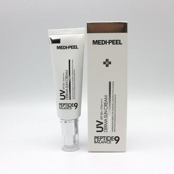 Солнцезащитный крем с пептидным комплексом MEDI-PEEL Peptide 9 UV Derma Sun Cream SPF50 PA 50ml so-3056 фото
