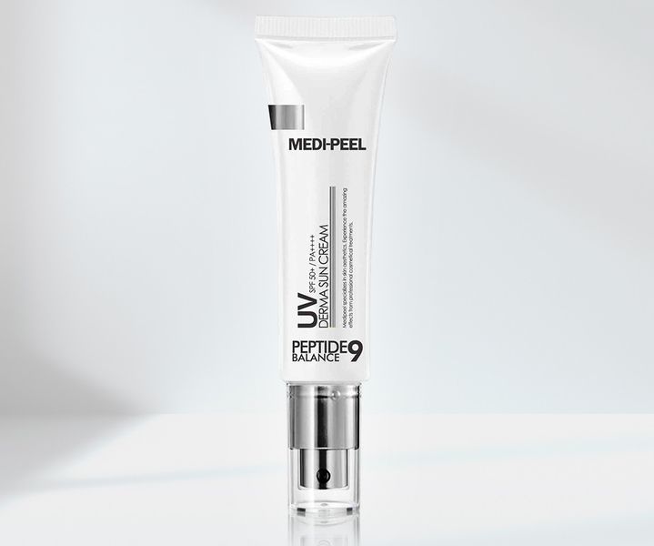 Солнцезащитный крем с пептидным комплексом MEDI-PEEL Peptide 9 UV Derma Sun Cream SPF50 PA 50ml so-3056 фото