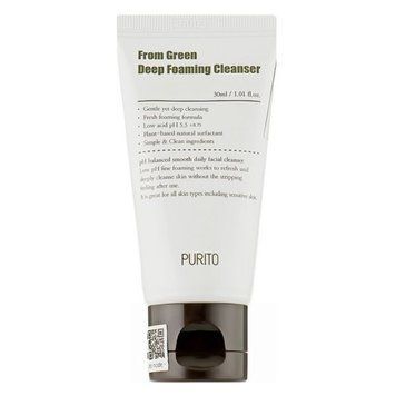 Пенка для умывания с центеллой и зеленым чаем Purito From Green Deep Foaming Cleanser 30ml pe-8458 фото