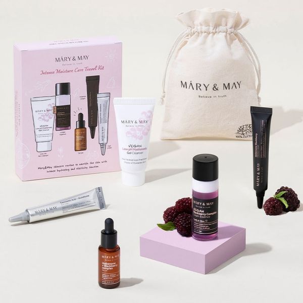 Набір мініатюр Mary&May Intense Moisture Care Travel Kit (Cleanser+Toner+Serum+Cream+Eye cream) li-82446 фото