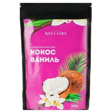 Скраб антицеллюлитный "Кокос-Ваниль" Reclaire 250g te-7839 фото
