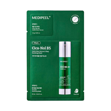 Двоетапна маска з центелою та вітаміном B5 MEDIPEEL PHYTO CICA-NOL B5 3000 SHOT SERUM 2 STEP MASK ma-25053 фото