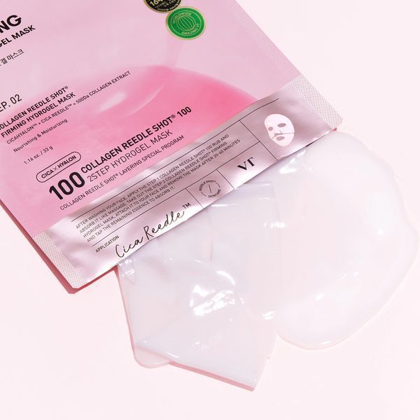 Двоетапна гідрогелева маска для обличчя VT COSMETICS COLLAGEN REEDLE SHOT 100 2STEP HYDROGEL MASK tk-07416 фото