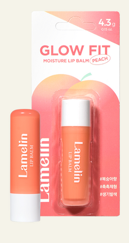 Бальзами для губ Персик Lameline Glow Fit Moisture Lip Balm Peach 4.3g ba-31810 фото