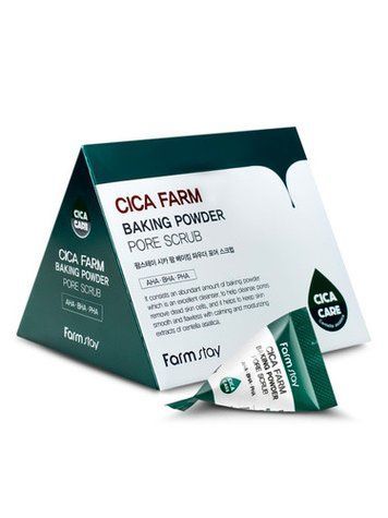 Скраб для обличчя з центеллою FarmStay Cica Farm Baking Powder Pore Scrub 7g sk-5059 фото