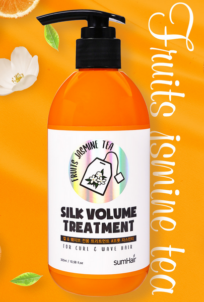 Шампунь с кератином для волос SUMHAIR Silk Volume Shampoo Fruits Jasmine Tea 300ml uk-4399 фото