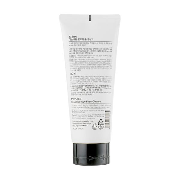 Пінка для вмивання з екстрактом алое Tony Moly Clean Dew Aloe Foam Cleanser 180ml pe-5407 фото