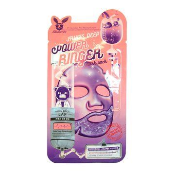 Маска тканевая осветляющая с экстрактом лимона Elizavecca Power Ringer Mask Pack Fruits Deep 23ml tk-3748 фото