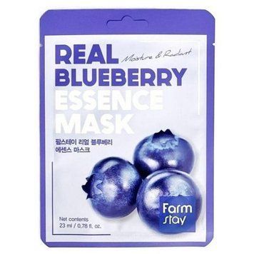 Тканинна маска для обличчя з екстрактом чорниці FarmStay Real Blueberry Essence Mask 23ml tk-8421 фото